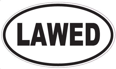 LAWED - Oval Sticker