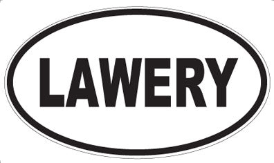 LAWERY - Oval Sticker