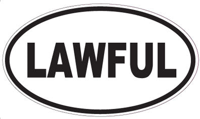LAWFUL - Oval Sticker