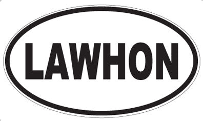 LAWHON - Oval Magnet