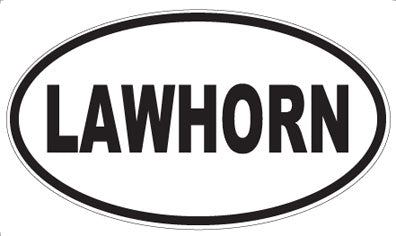 LAWHORN - Oval Sticker
