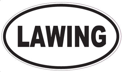 LAWING - Oval Sticker