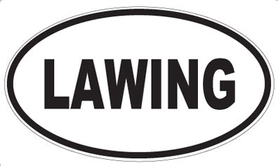 LAWING - Oval Magnet