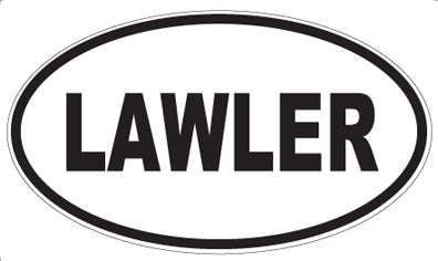 LAWLER - Oval Sticker