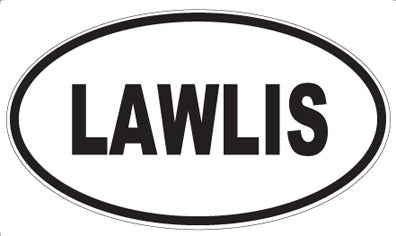 LAWLIS - Oval Sticker