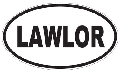 LAWLOR - Oval Magnet