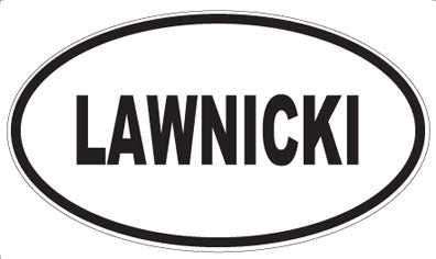 LAWNICKI - Oval Sticker