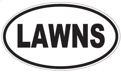 LAWNS - Oval Sticker