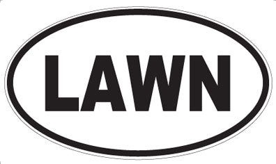 LAWN - Oval Magnet
