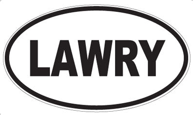 LAWRY - Oval Sticker