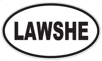 LAWSHE - Oval Sticker