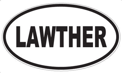 LAWTHER - Oval Sticker