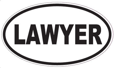 LAWYER - Oval Sticker