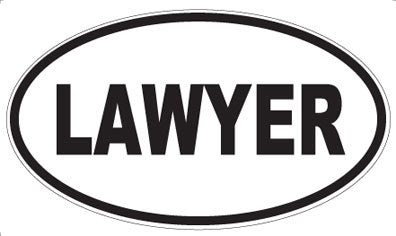 LAWYER - Oval Magnet
