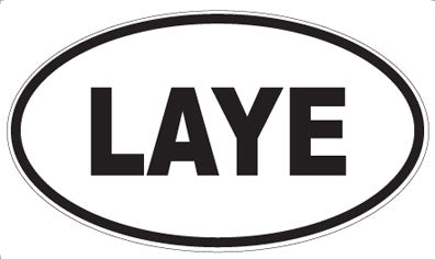 LAYE - Oval Sticker