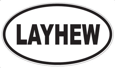 LAYHEW - Oval Sticker