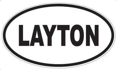 LAYTON - Oval Magnet
