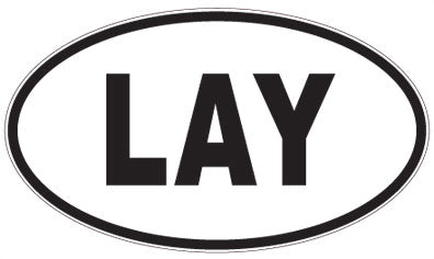 LAY - 3 Letter Initials Oval Magnet