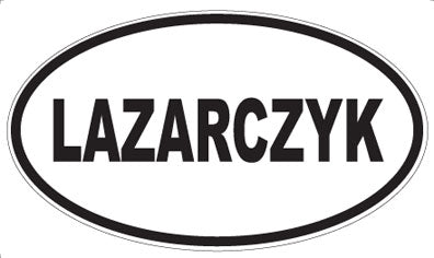 LAZARCZYK - Oval Sticker
