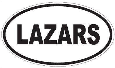 LAZARS - Oval Sticker