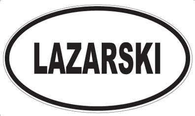 LAZARSKI - Oval Sticker