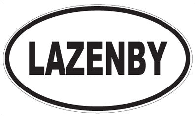 LAZENBY - Oval Sticker