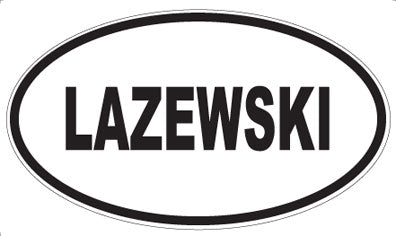 LAZEWSKI - Oval Sticker
