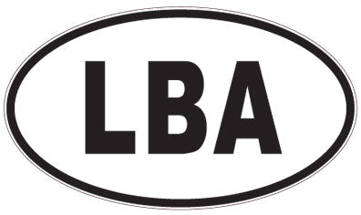 LBA - 3 Letter Initials Oval Magnet