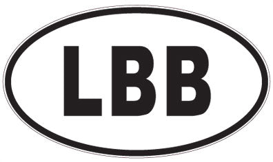 LBB - 3 Letter Initials Oval Magnet