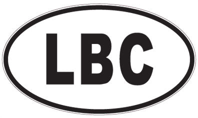 LBC - 3 Letter Initials Oval Sticker