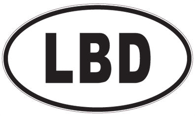 LBD - 3 Letter Initials Oval Magnet