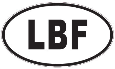 LBF - 3 Letter Initials Oval Magnet