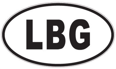 LBG - 3 Letter Initials Oval Magnet