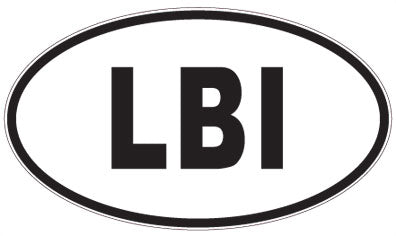 LBI - 3 Letter Initials Oval Magnet