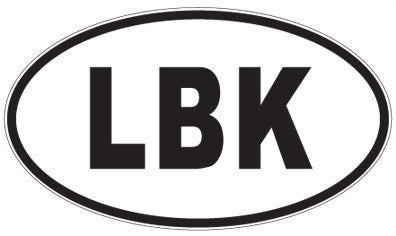 LBK - 3 Letter Initials Oval Magnet