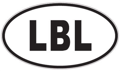 LBL - 3 Letter Initials Oval Magnet