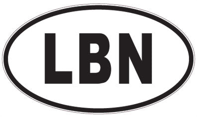 LBN - 3 Letter Initials Oval Magnet