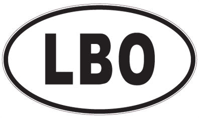 LBO - 3 Letter Initials Oval Magnet