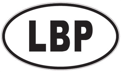 LBP - 3 Letter Initials Oval Sticker