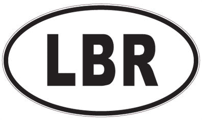 LBR - 3 Letter Initials Oval Sticker