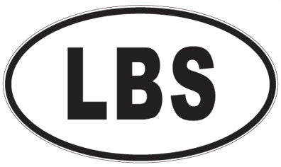 LBS - 3 Letter Initials Oval Sticker
