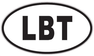 LBT - 3 Letter Initials Oval Sticker