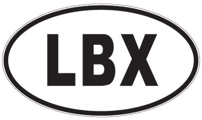 LBX - 3 Letter Initials Oval Sticker