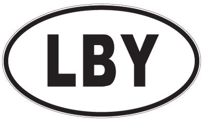 LBY - 3 Letter Initials Oval Sticker