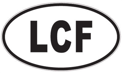 LCF - 3 Letter Initials Oval Sticker