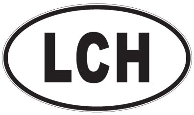 LCH - 3 Letter Initials Oval Sticker