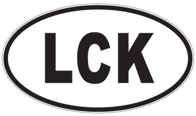 LCK - 3 Letter Initials Oval Sticker
