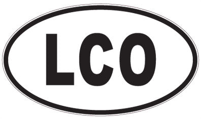 LCO - 3 Letter Initials Oval Sticker