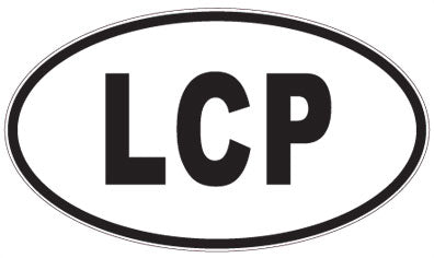 LCP - 3 Letter Initials Oval Sticker