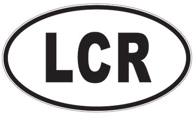 LCR - 3 Letter Initials Oval Sticker